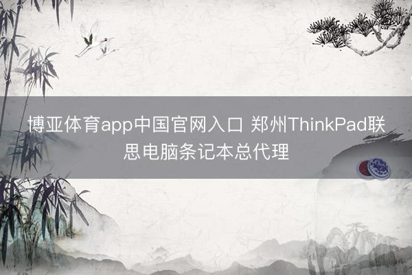 博亚体育app中国官网入口 郑州ThinkPad联思电脑条记本总代理